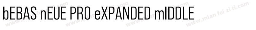 bEBAS nEUE PRO eXPANDED mIDDLE字体转换